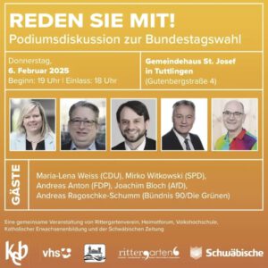 Podiumsdiskussion zur Bundestagswahl 2025 @ Gemeindehaus St. Josef