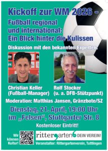 Kickoff zur WM 2026 - Fußball regional und international: ein Blick hinter die Kulissen @ Felsen
